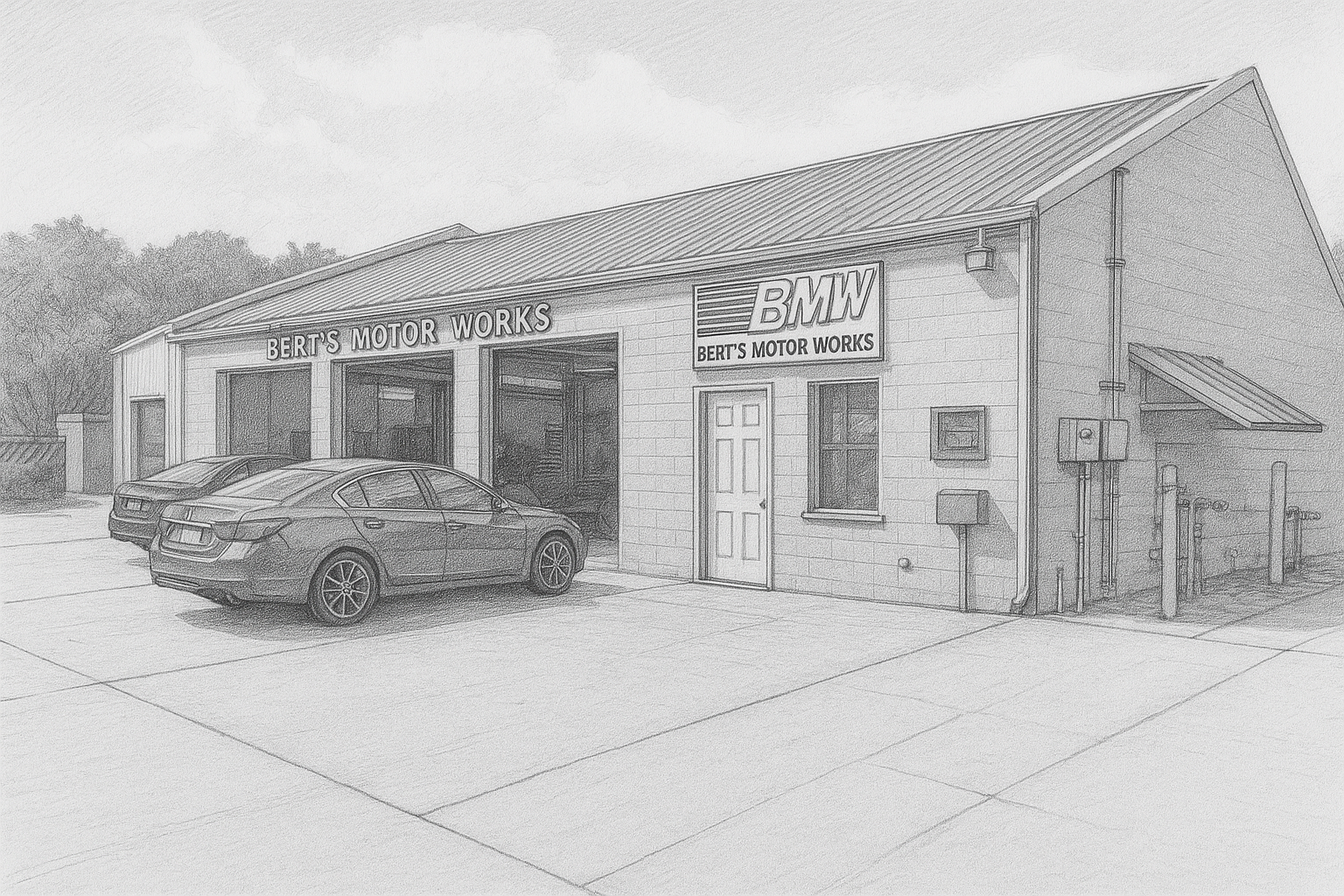 Bert's Motor Works Shop